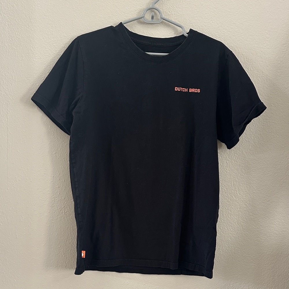 Dutch Bros Black Tee with Red Logo